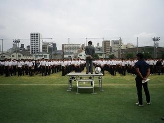 防災委員長　八木先生からのお話。