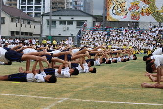 "おとこ魂（中学男子集団演技）綺麗に揃ってます。