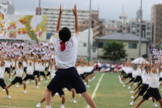 大濠体操。会場が盛り上がります。